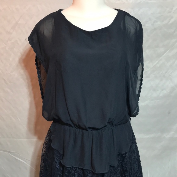 Nico La Little Black Sun Dress Lace Layered Short - Picture 4 of 8